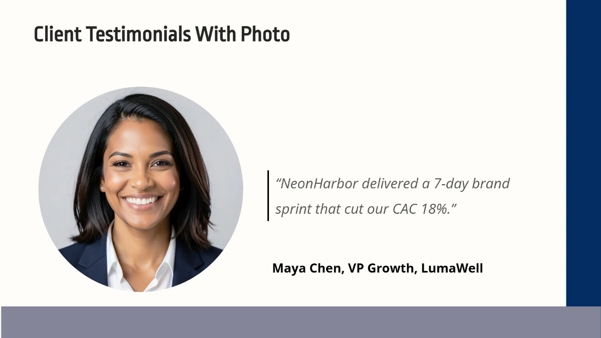 Free Portfolio for Creative Startups Template to Edit Online