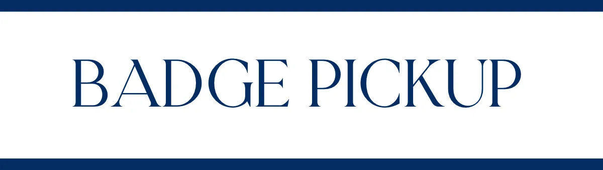 Badge Pickup Trade Show Sign Template