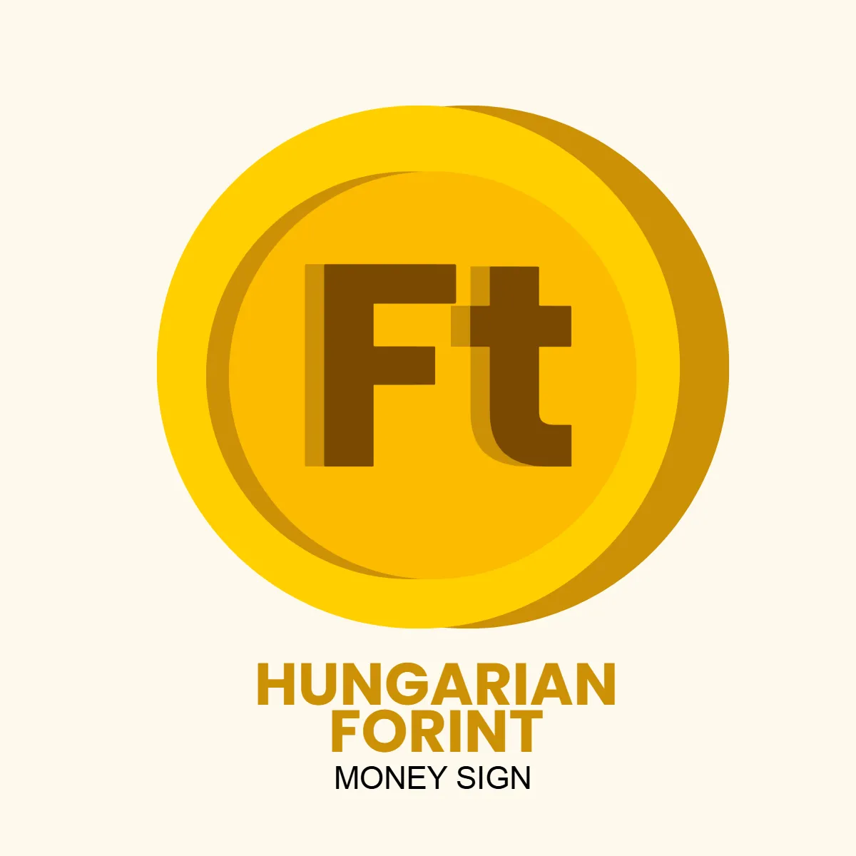 Free Hungarian Forint Money Sign Clip Art Template to Edit Online
