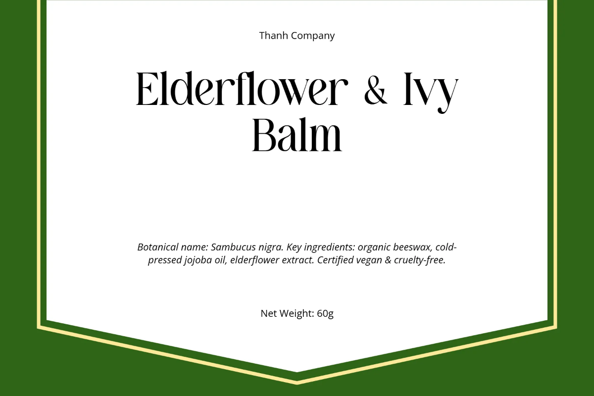 Natural Label Template