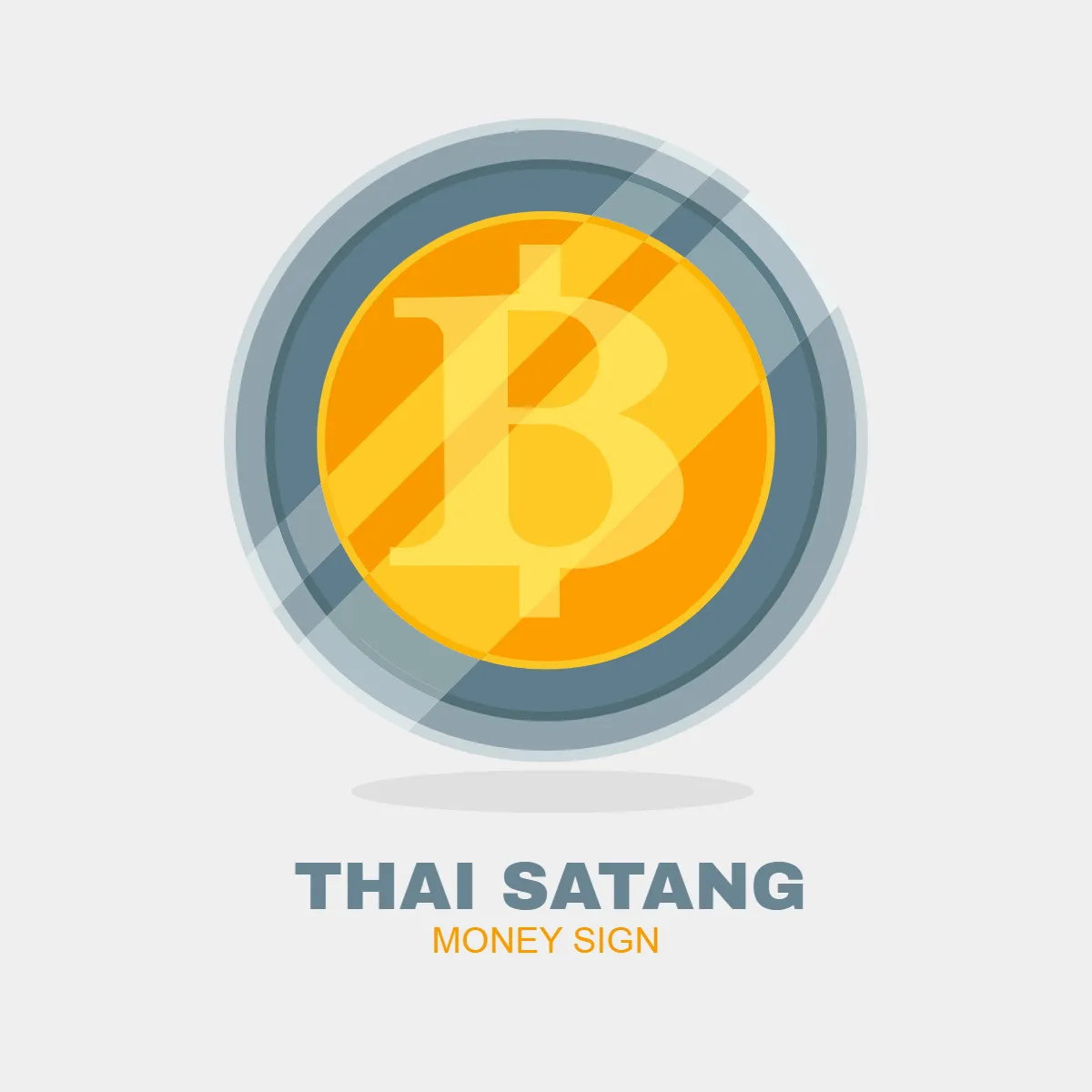 Free Thai Satang Money Sign Clip Art Template to Edit Online