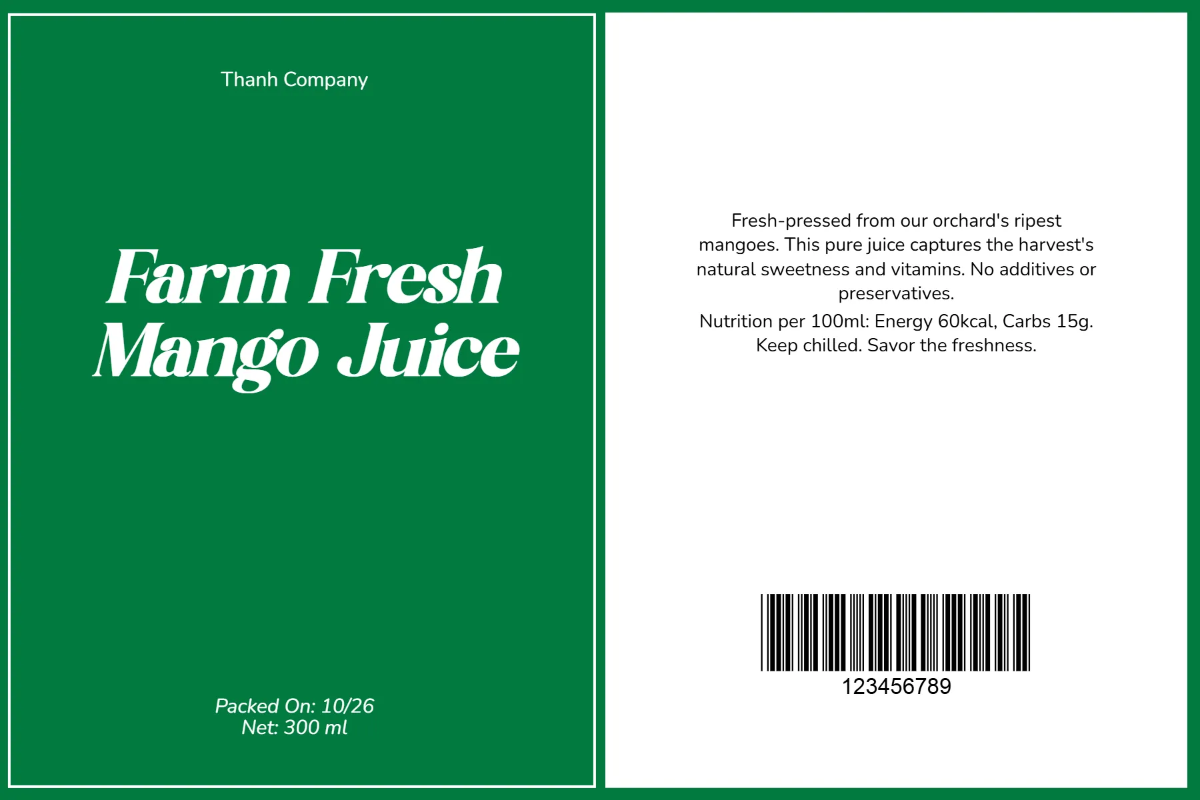 Farm Fresh Label Template