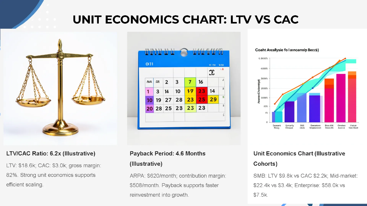 Free Growth & Revenue Metrics Startup Pitch Deck Template to Edit Online