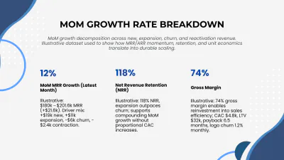 Free Growth & Revenue Metrics Startup Pitch Deck to Edit Online