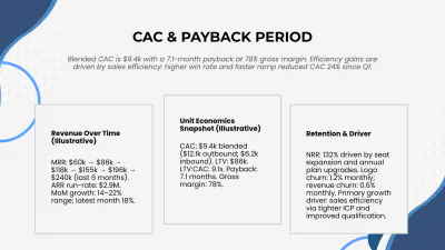 Free Growth & Revenue Metrics Startup Pitch Deck to Edit Online