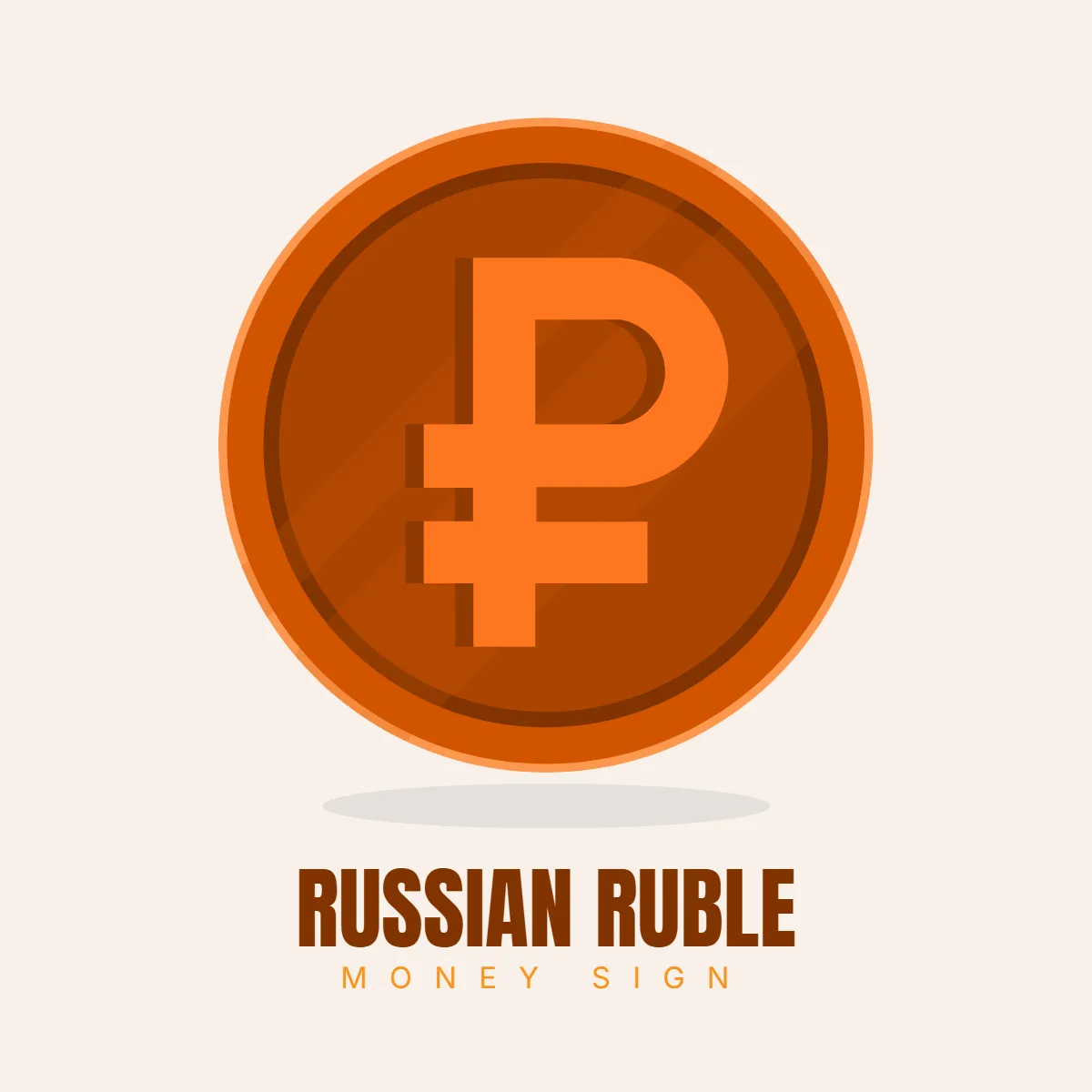 Free Russian Ruble Money Sign Clip Art Template to Edit Online