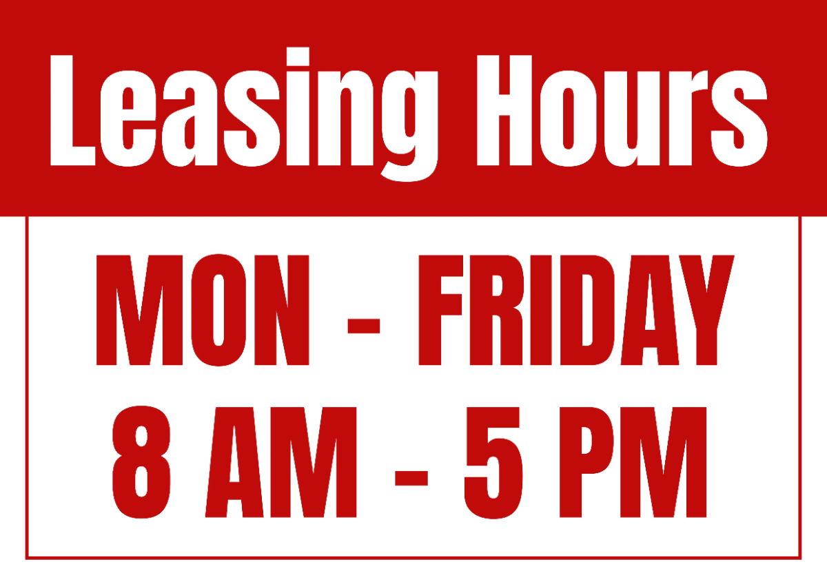 Free Leasing Hours Real Estate Sign Template to Edit Online