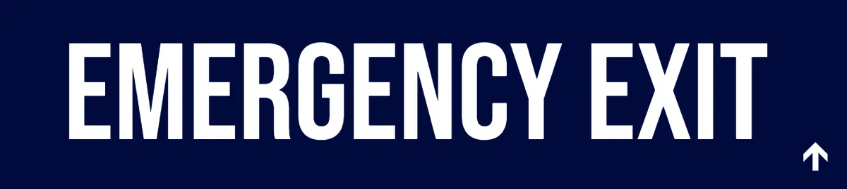 Emergency Exit Trade Show Sign Template