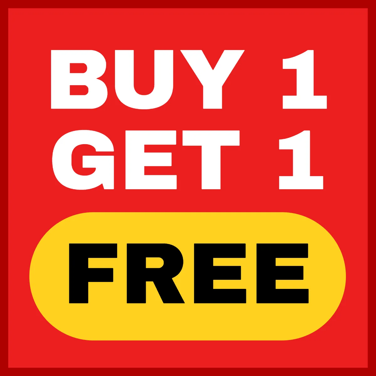 Buy One Get One Retail Sign Template