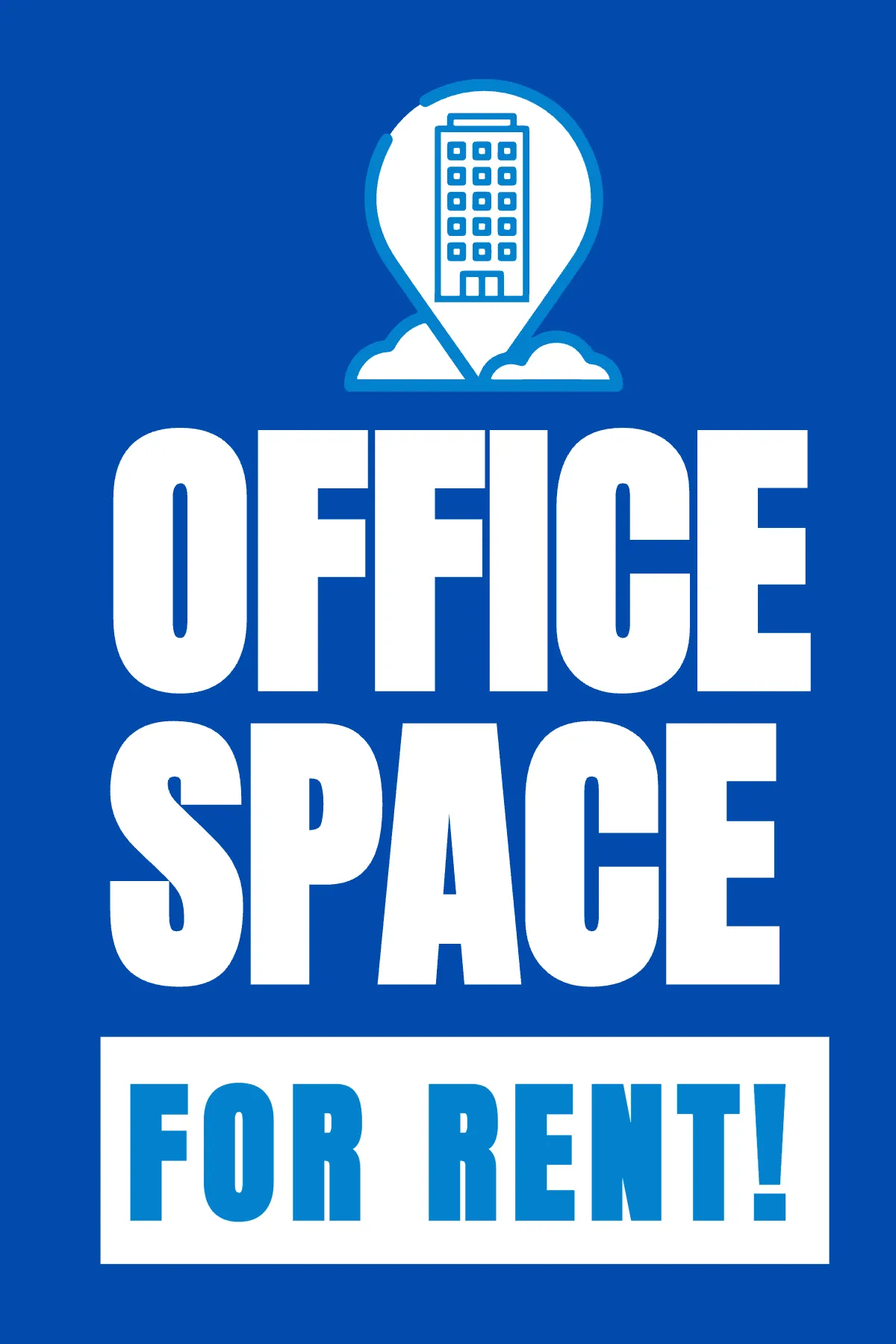 Office Space for Rent Real Estate Sign Template