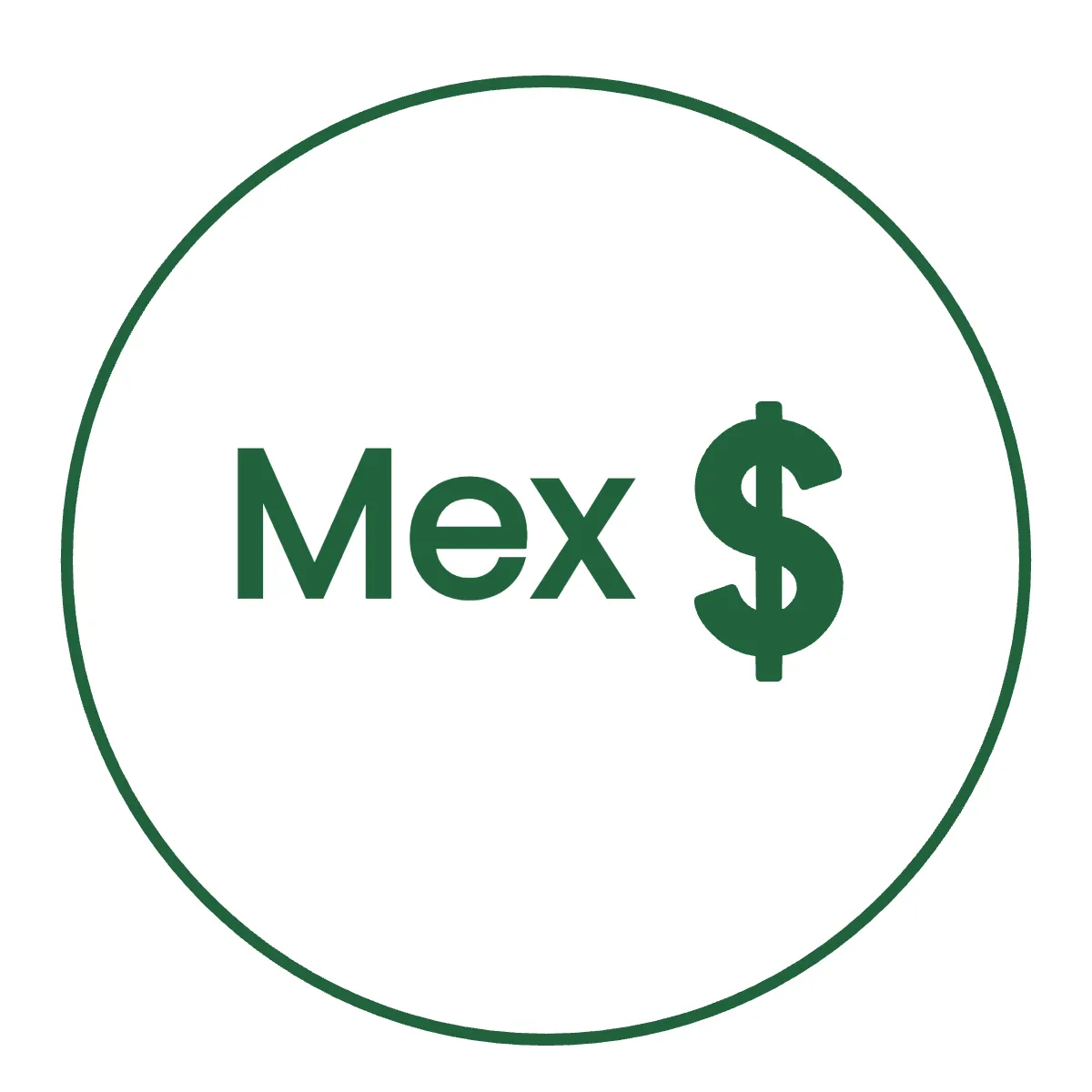 Mexican Peso Money Sign Template