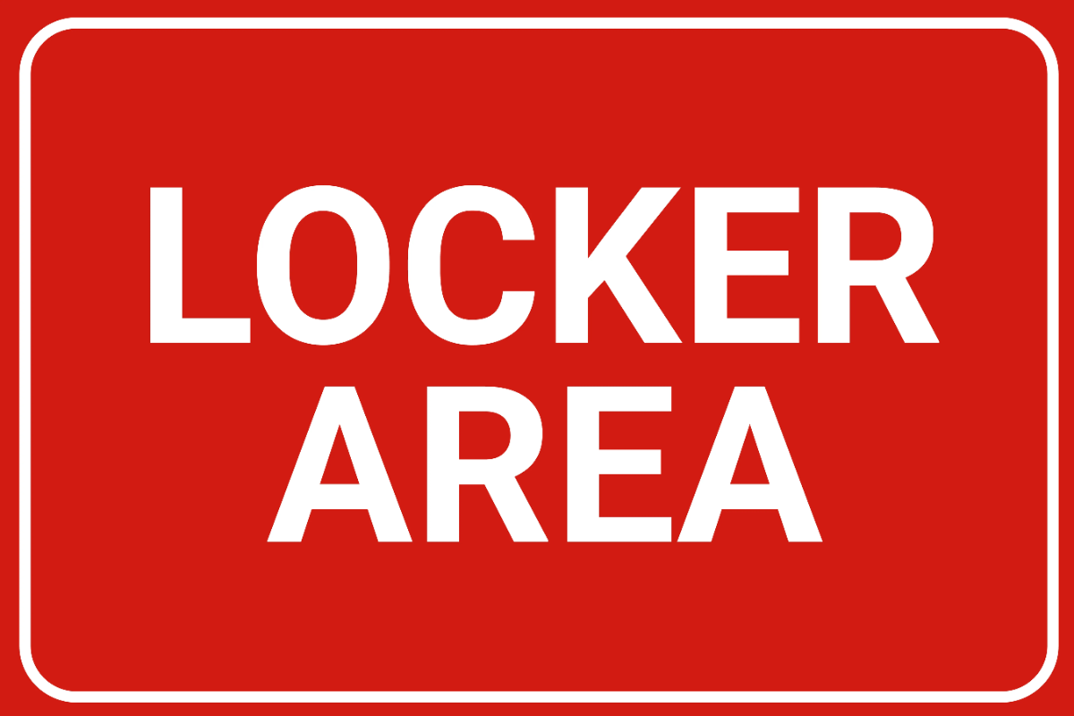 Locker Room Sports Sign Template