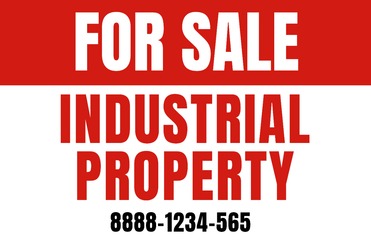 Industrial Property Real Estate Sign Template