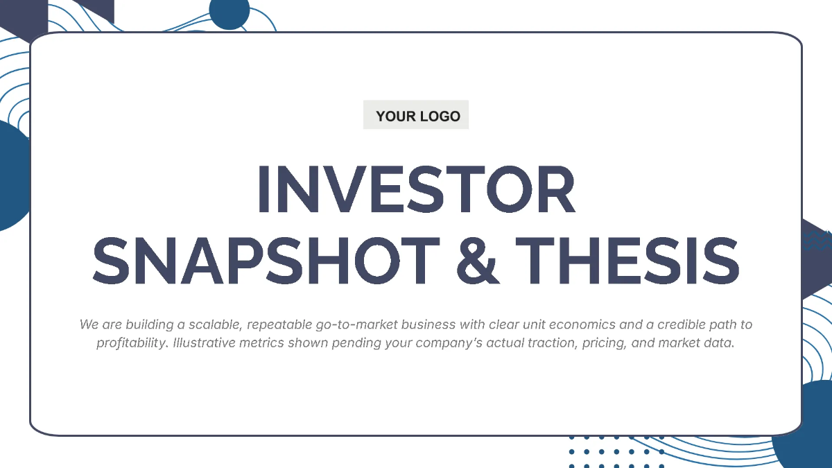 Free Strategic Investor Relations Pitch Deck Template to Edit Online