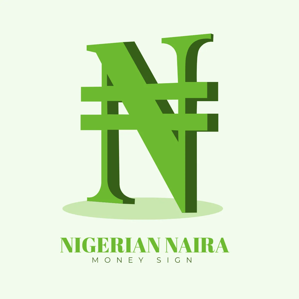 Free Nigerian Naira Money Sign Clip Art Template to Edit Online