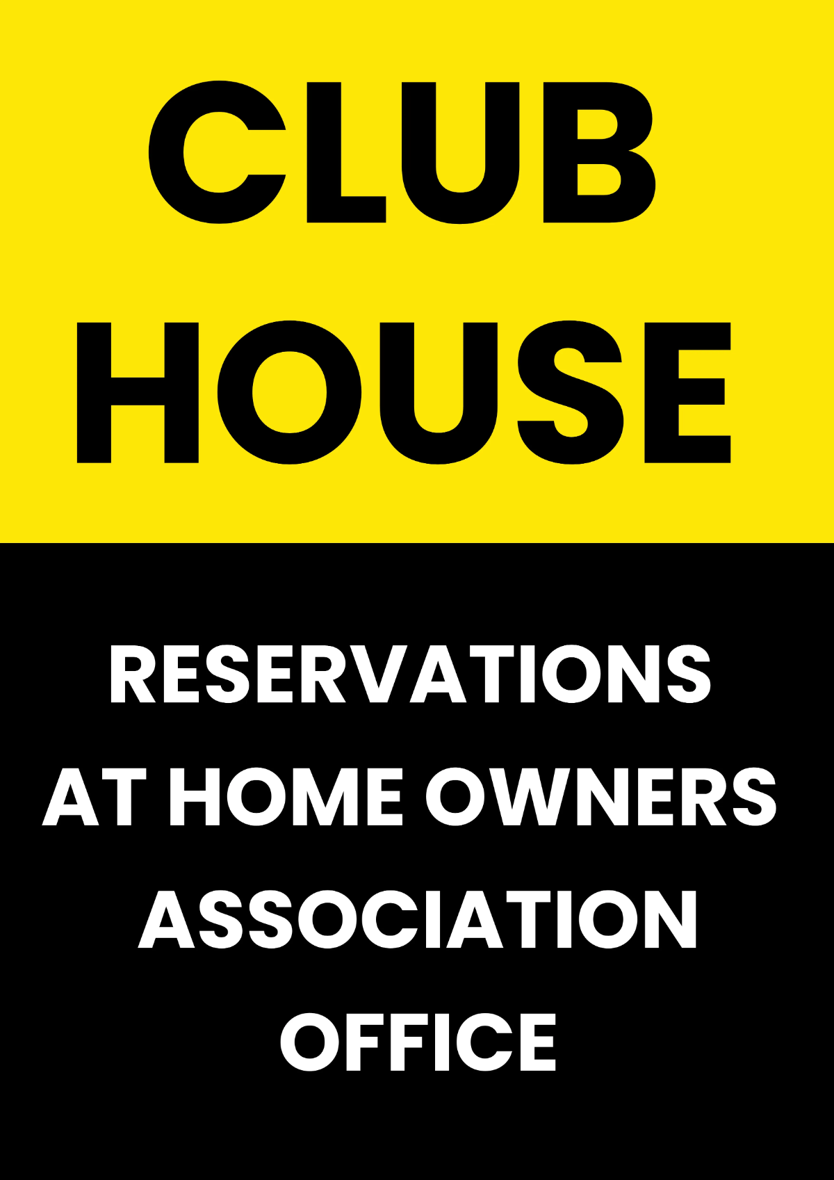 Free Club House Real Estate Sign Template to Edit Online