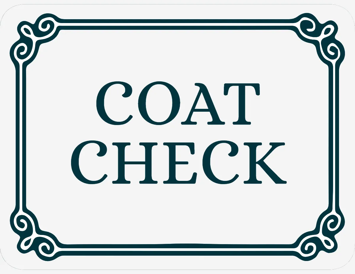 Coat Check Trade Show Sign Template