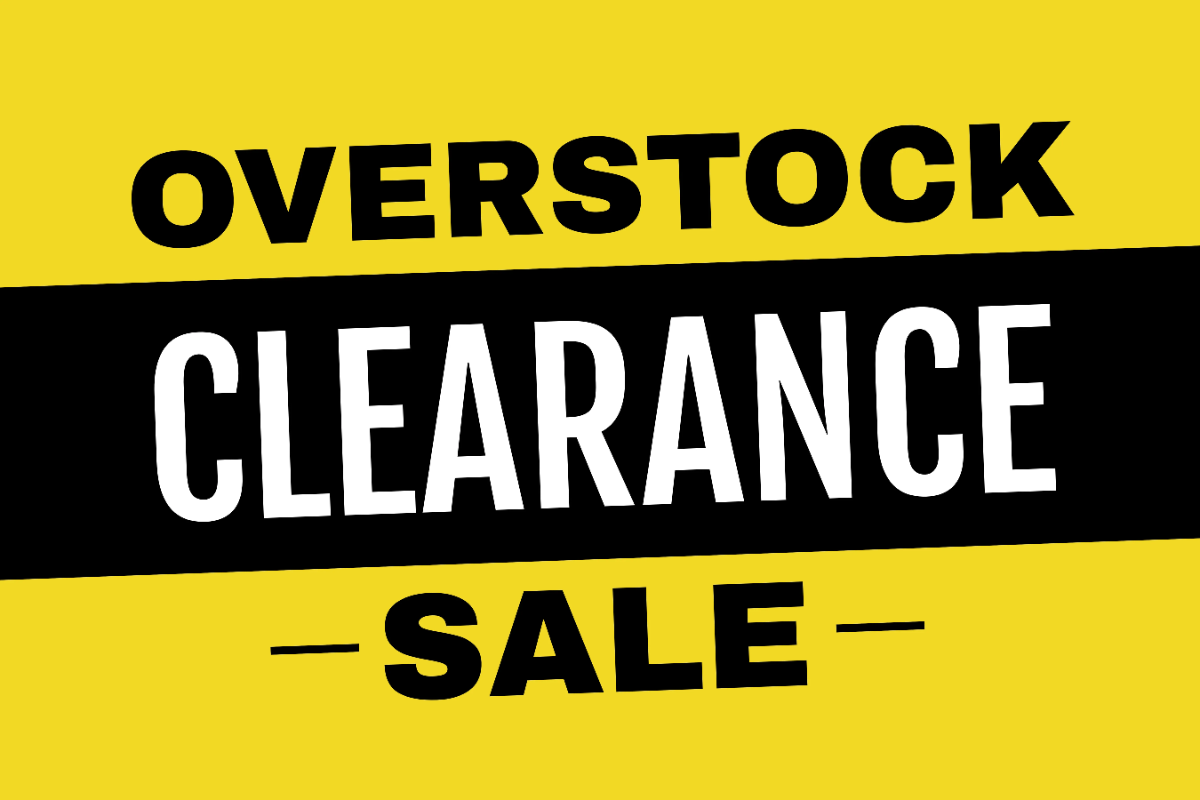 Overstock Clearance Sale Retail Sign Template
