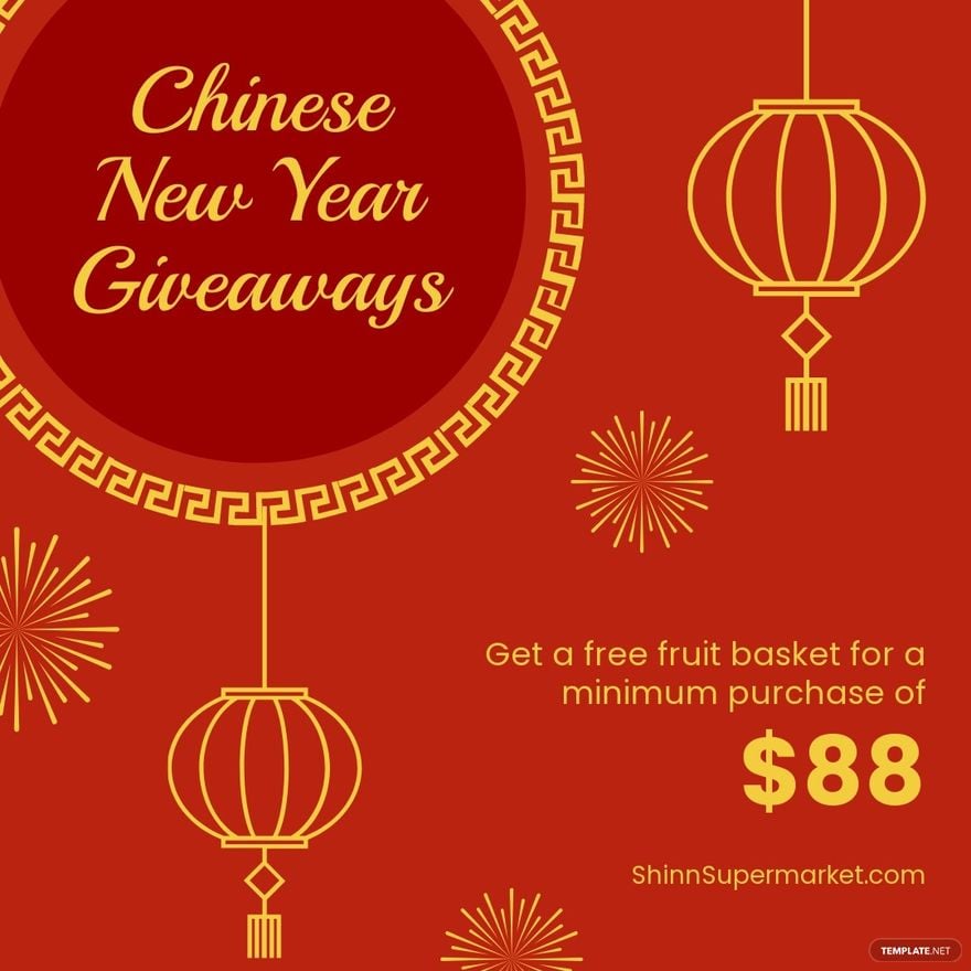 Free Chinese New Year Giveaway Instagram Post Template