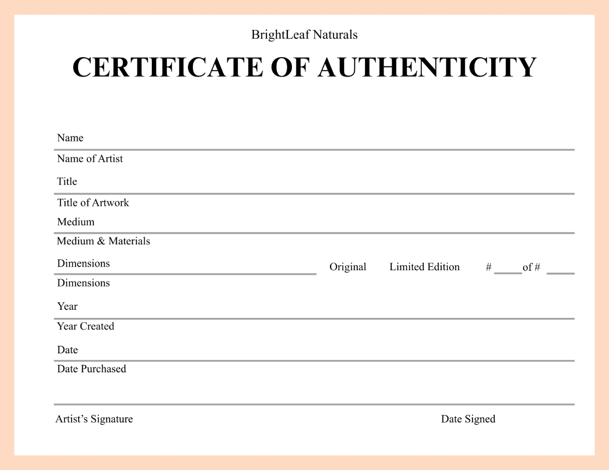Free Sports Certificate of Authenticity Template to Edit Online