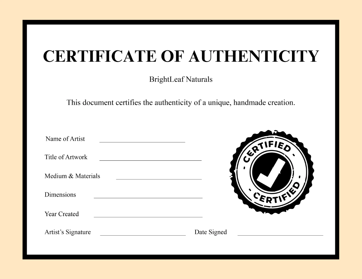 Free Comic Book Certificate of Authenticity Template to Edit Online