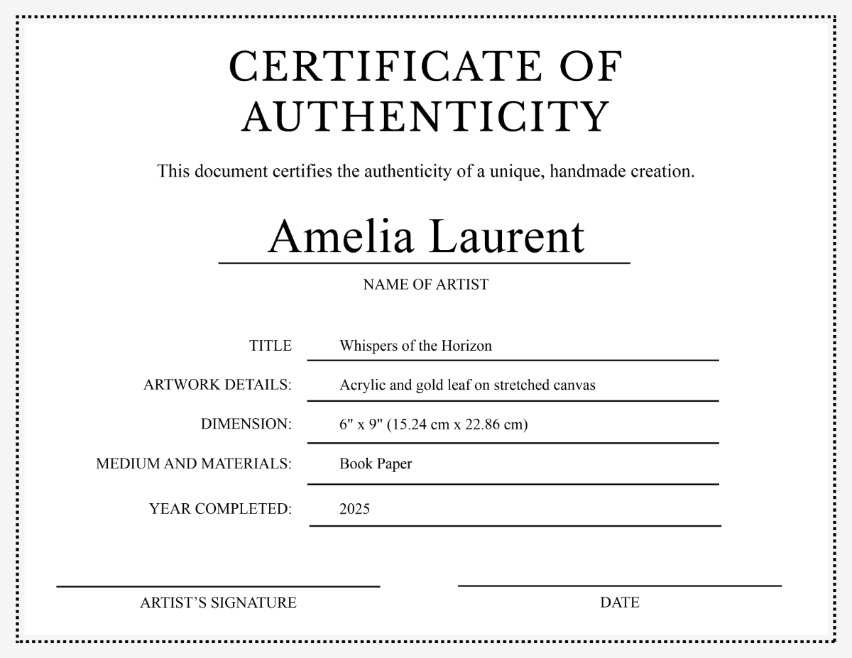 Free Autographed Certificate of Authenticity Template to Edit Online