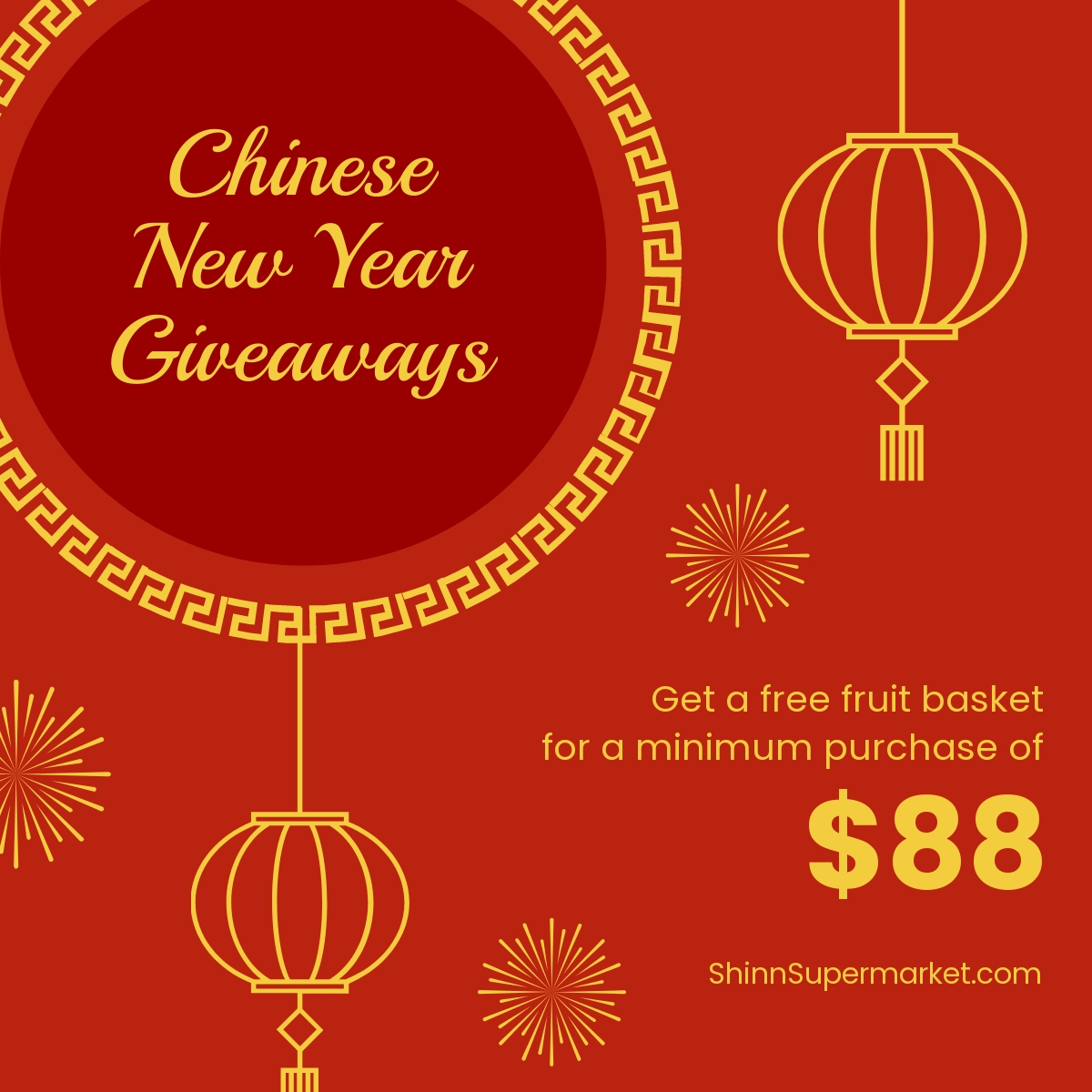 Chinese New Year Giveaway Linkedin Post Template.jpe