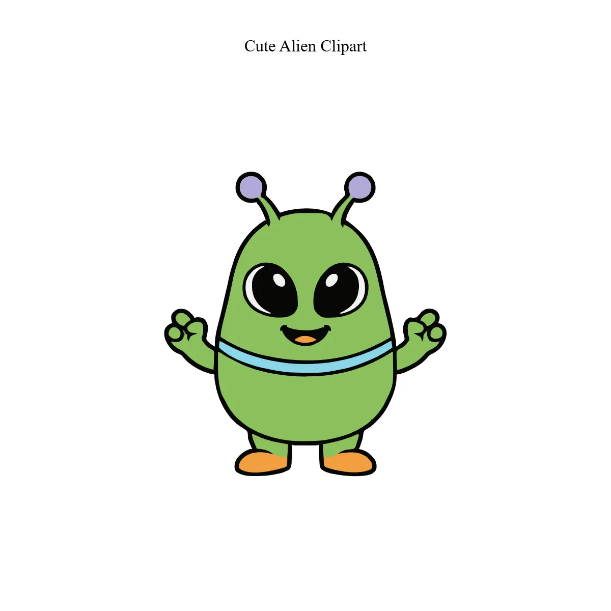 Free Cute Alien Clipart Template to Edit Online