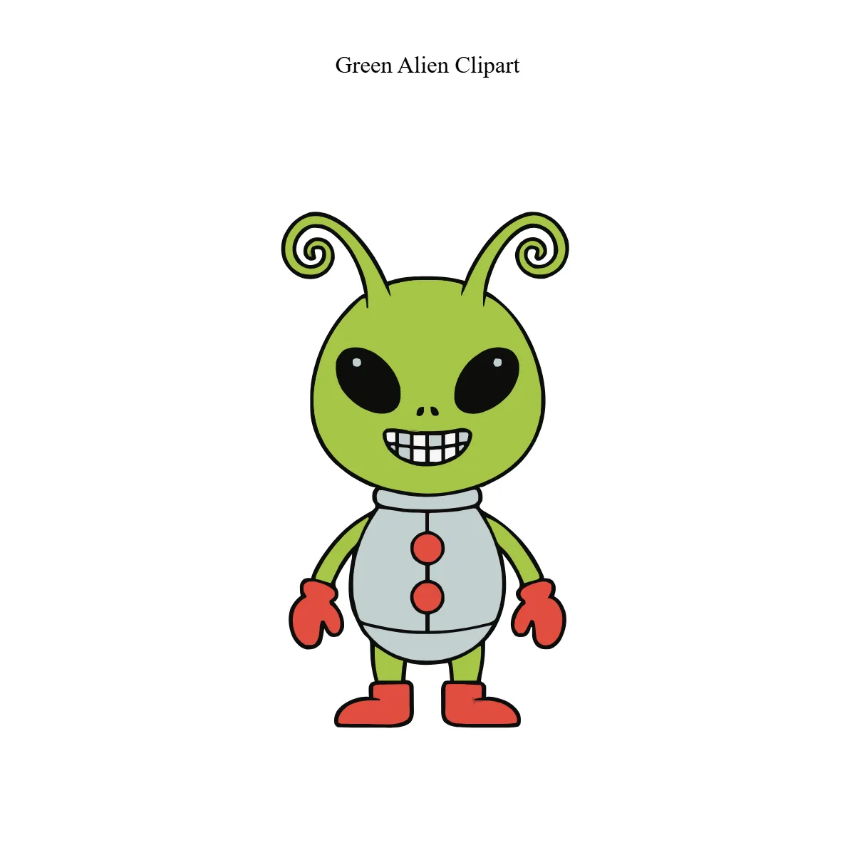 Free Green Alien Clipart Template to Edit Online