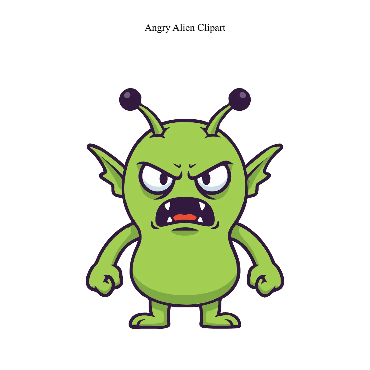 Free Angry Alien Clipart Template to Edit Online