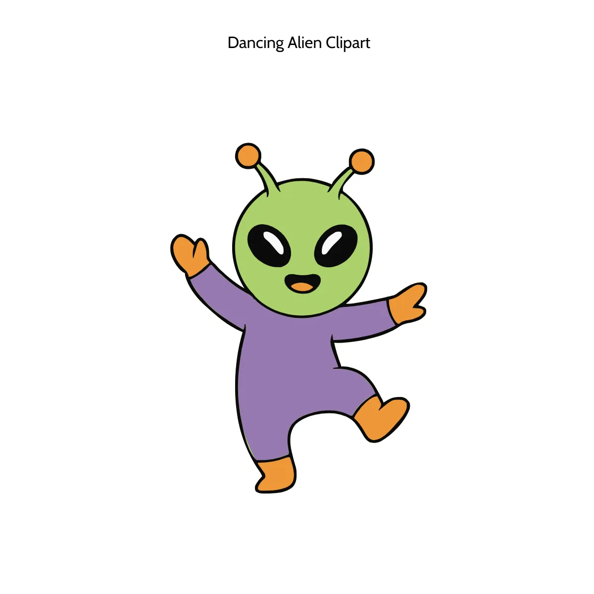 Free Dancing Alien Clipart Template to Edit Online