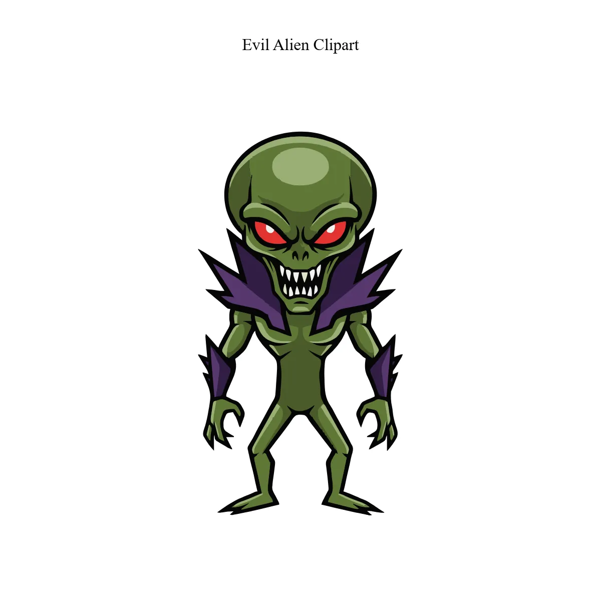 Free Evil Alien Clipart Template to Edit Online