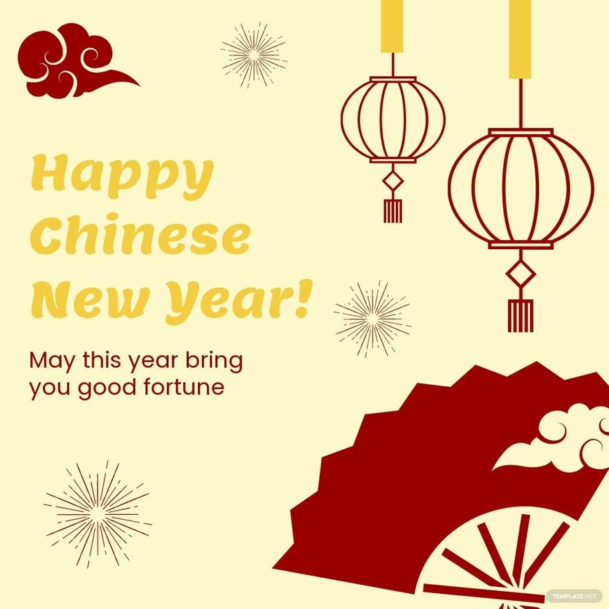 Chinese New Year Greeting Instagram Post