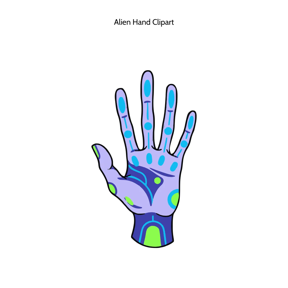 Free Alien Hand Clipart Template to Edit Online