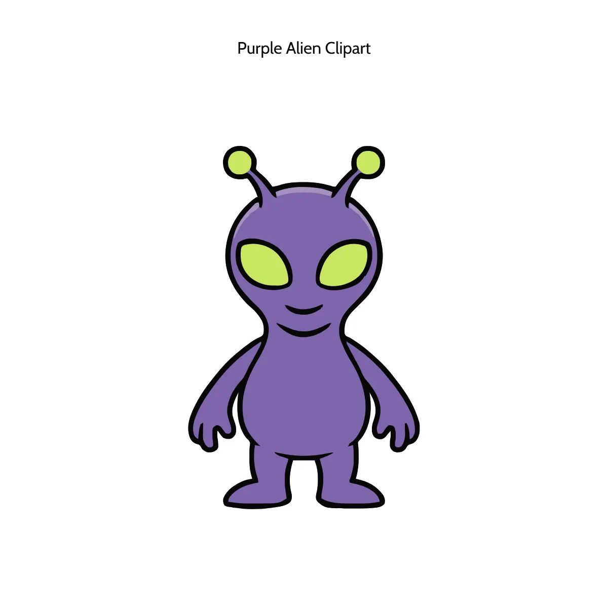 Free Purple Alien Clipart Template to Edit Online