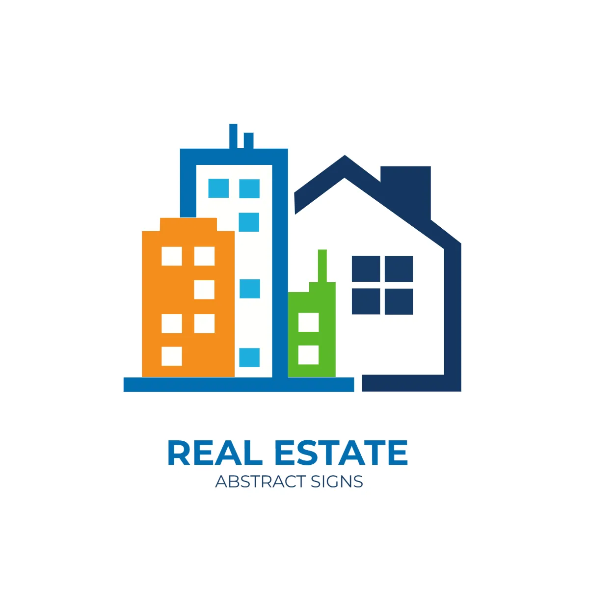 Free Abstract Signs Real Estate Clip Art Template to Edit Online