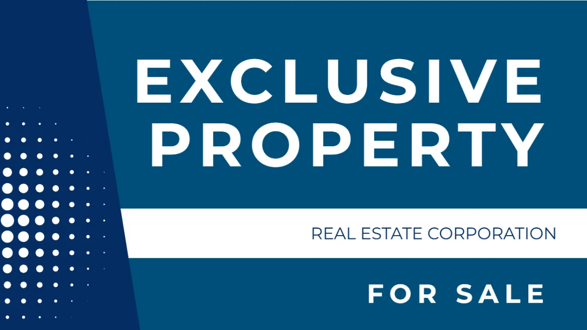 Exclusive Property Real Estate Sign Template