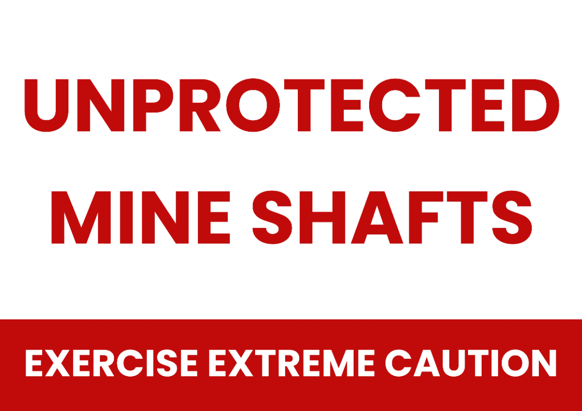 Mine Shafts Mining Sign Template