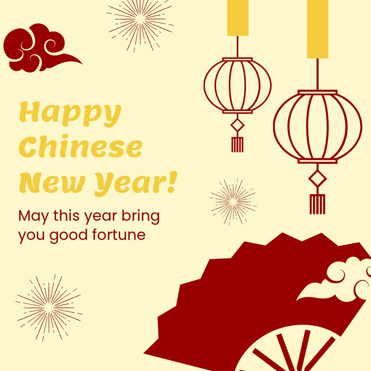 Chinese New Year Greeting Linkedin Post Template.jpe