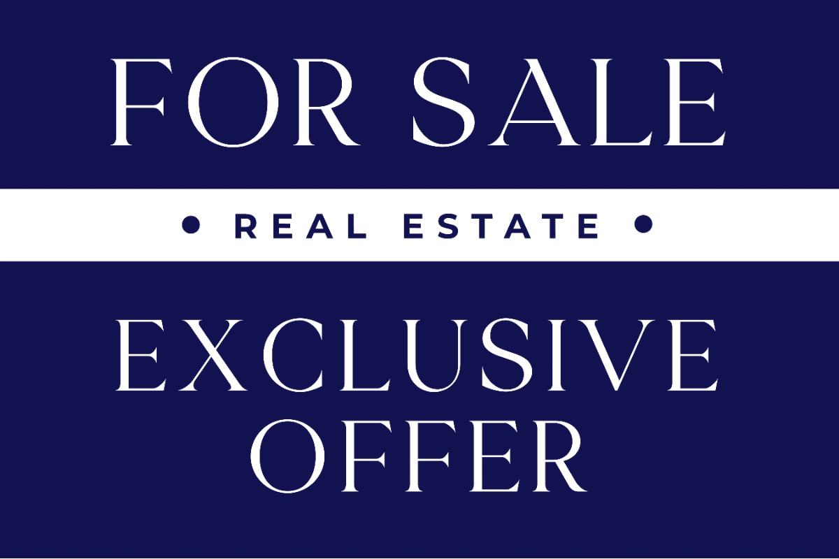 Exclusive Offer Real Estate Sign Template