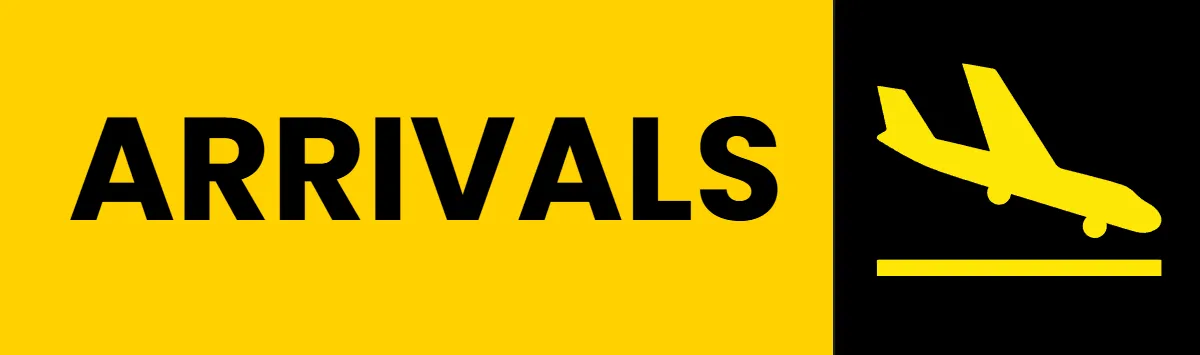 Free Arrivals Airport Sign Template to Edit Online