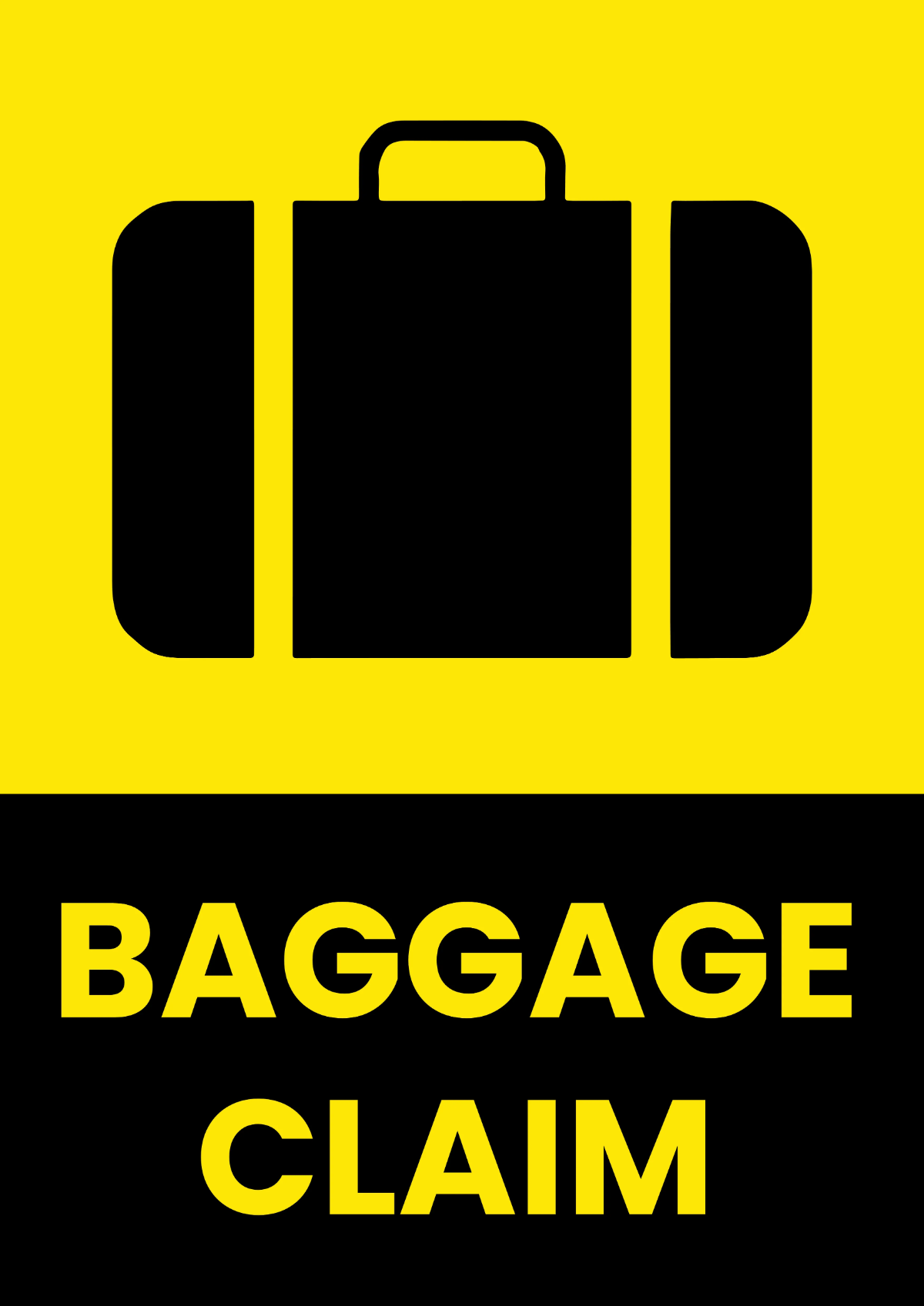 Free Baggage Airport Sign Template to Edit Online
