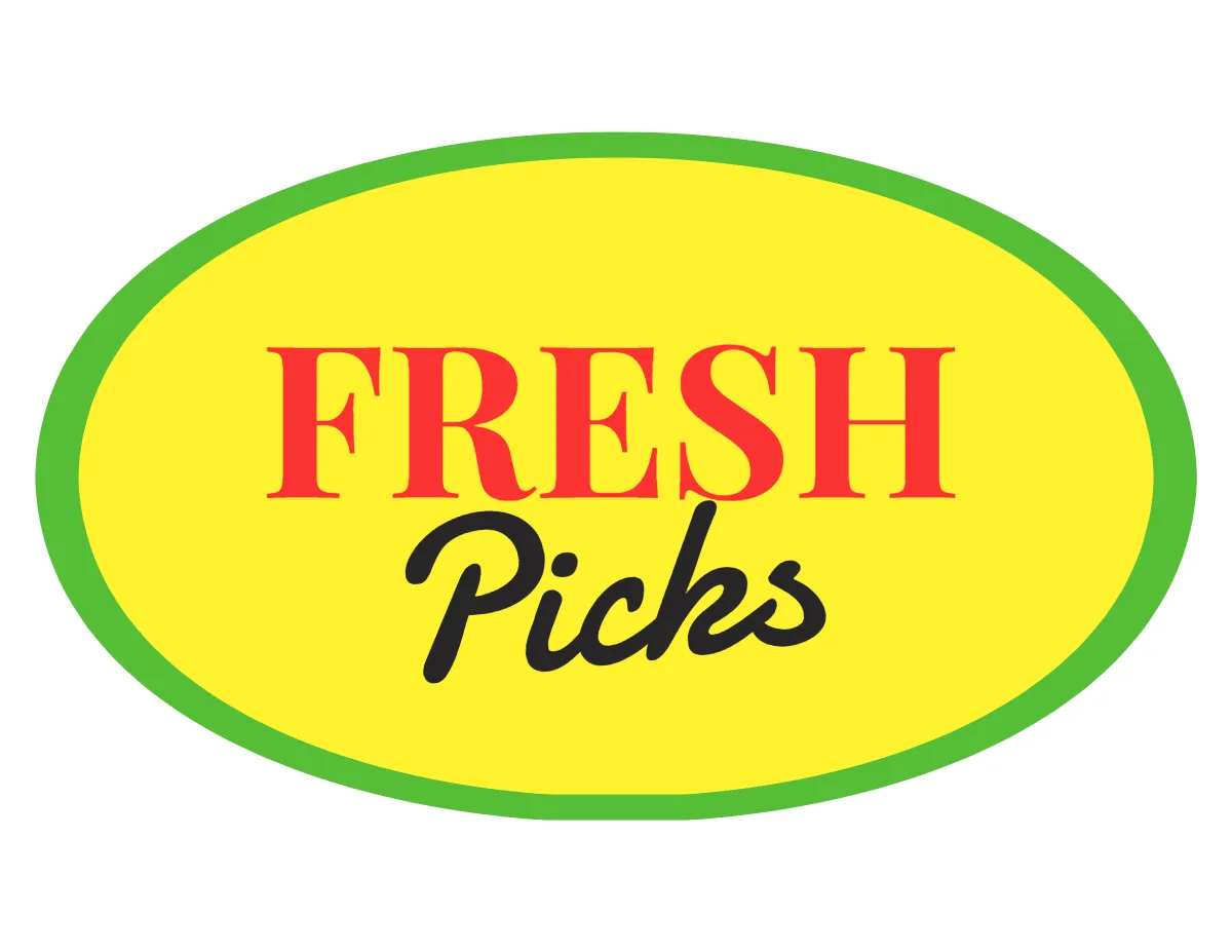 Fresh Picks Section Retail Sign Template