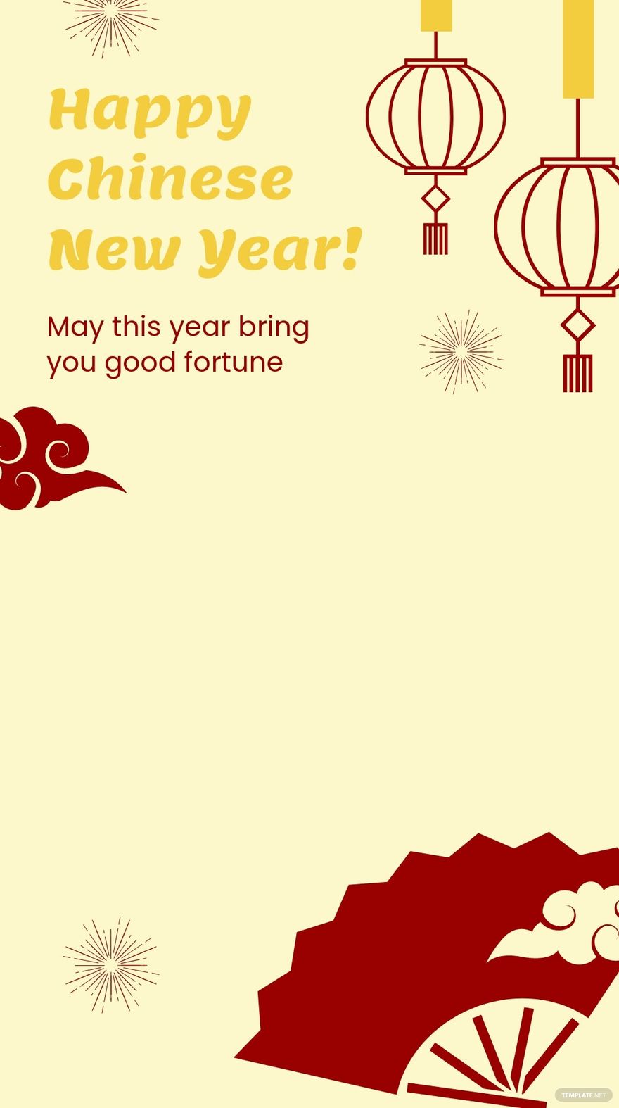 Chinese New Year Greeting Snapchat Geofilter Template