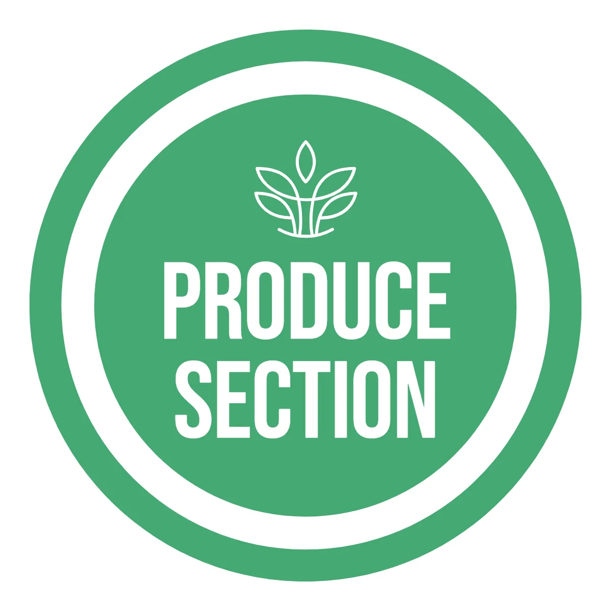Produce Section Retail Sign Template