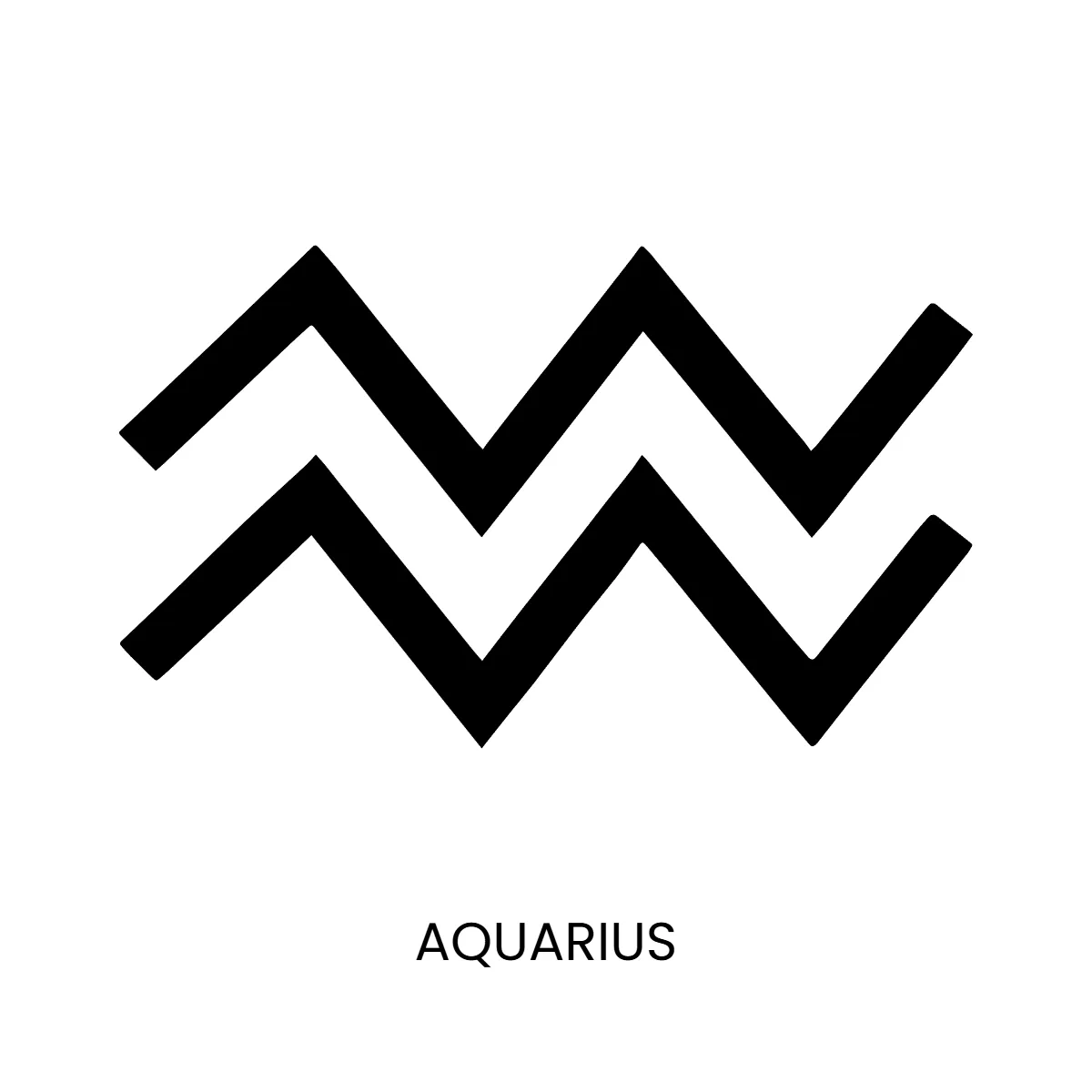 Free Aquarius Zodiac Symbol Sign Template to Edit Online