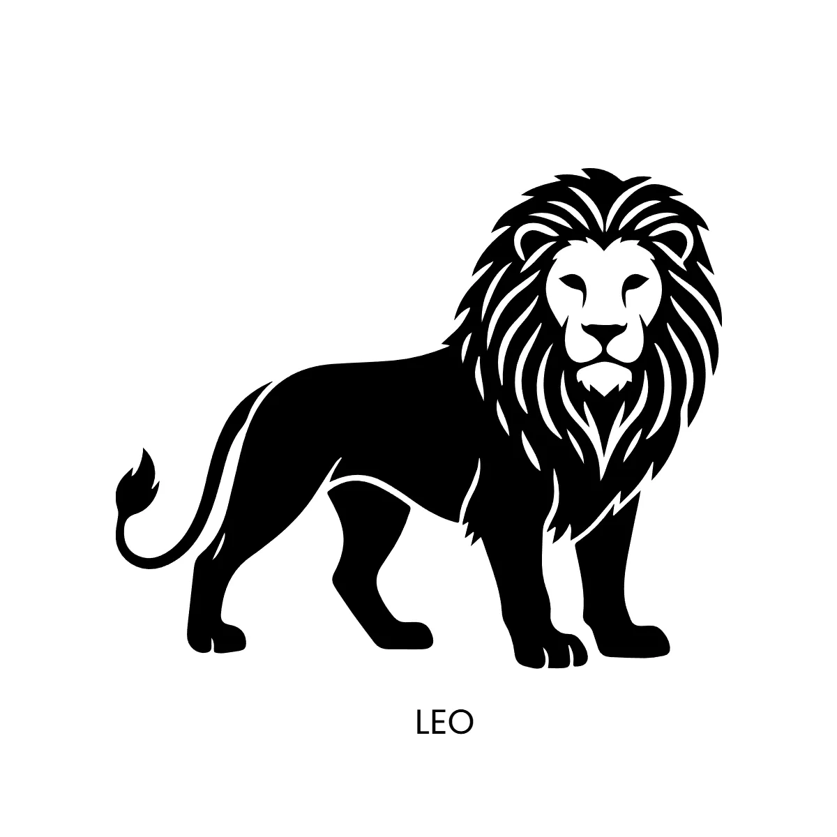 Free Leo Silhouette Zodiac Sign Template to Edit Online