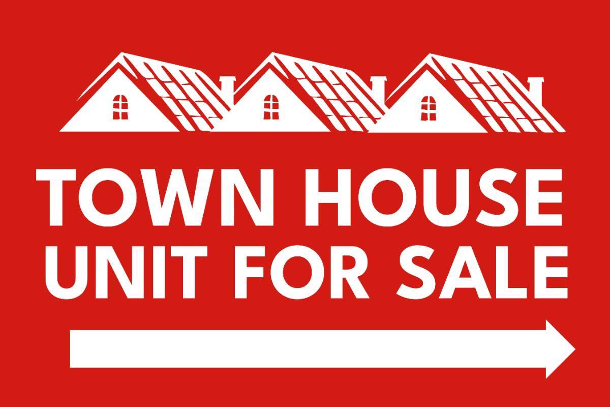 Free Townhouse Unit Real Estate Sign Template to Edit Online
