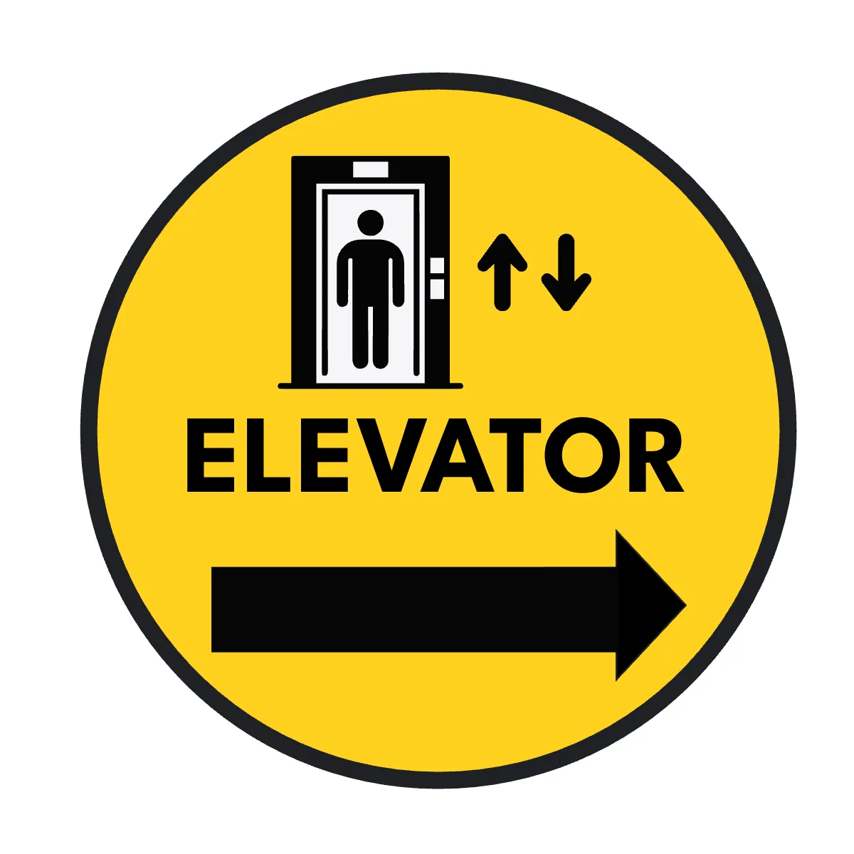 Elevator Trade Show Floor Sign Template
