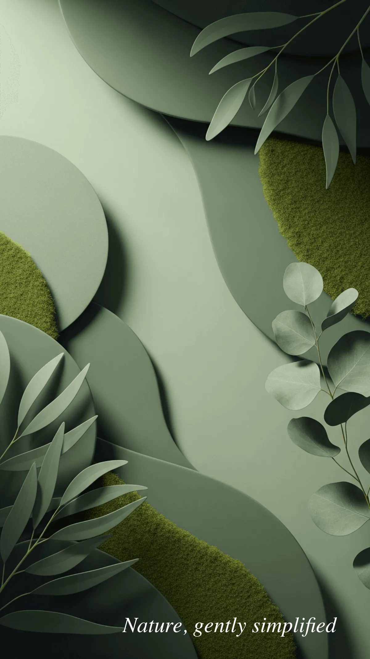 Free Sage Green Nature Wallpaper Template to Edit Online
